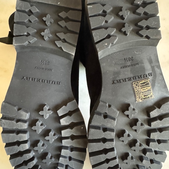 Burberry Quinsy Black Eomen's 8.5 38.5 Suede, leather, Boots - Picture 3 of 16